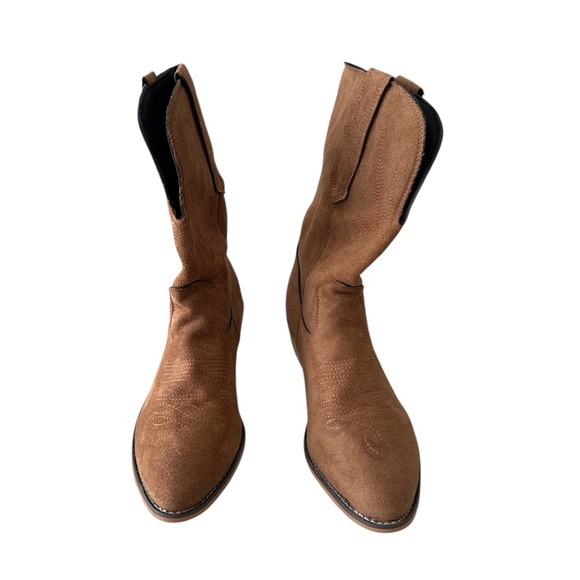 NWOT, Women’s Fashion Cowboy Boots, Brown Suede, 43 - Picture 2 of 2